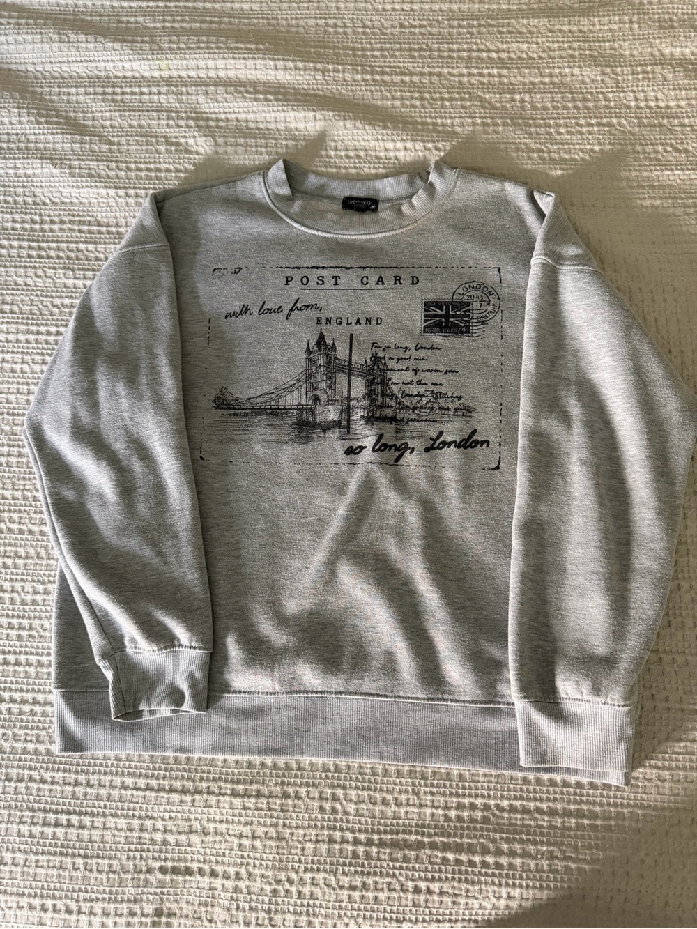 So Long London Postcard Graphic Crewneck Sweater